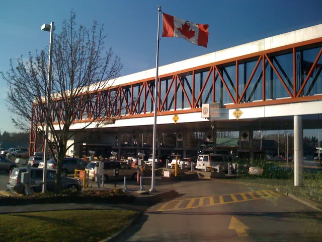The Canadian Border Services Agency at the Pacific Highway crossing from Blaine, Washington to Surrey, British Columbia. Cross-border guests in US short-term rentals, serving Canadian visitors