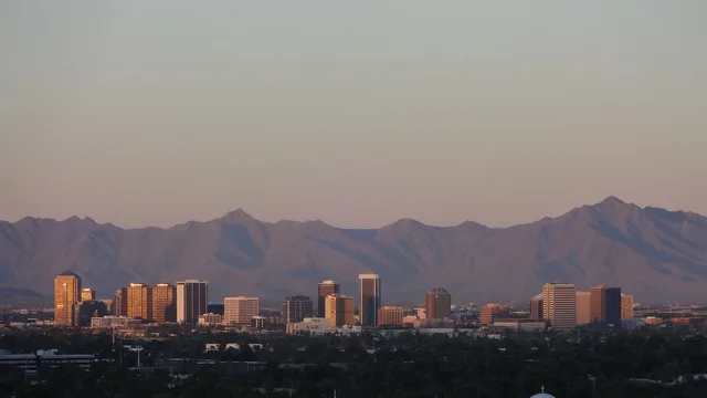 phoenix, cityscape, nature, desert, city, metro, metropolis, skyscrapers, mountains. Phoenix Short-Term Rental Noise Rules: How Complaints Work