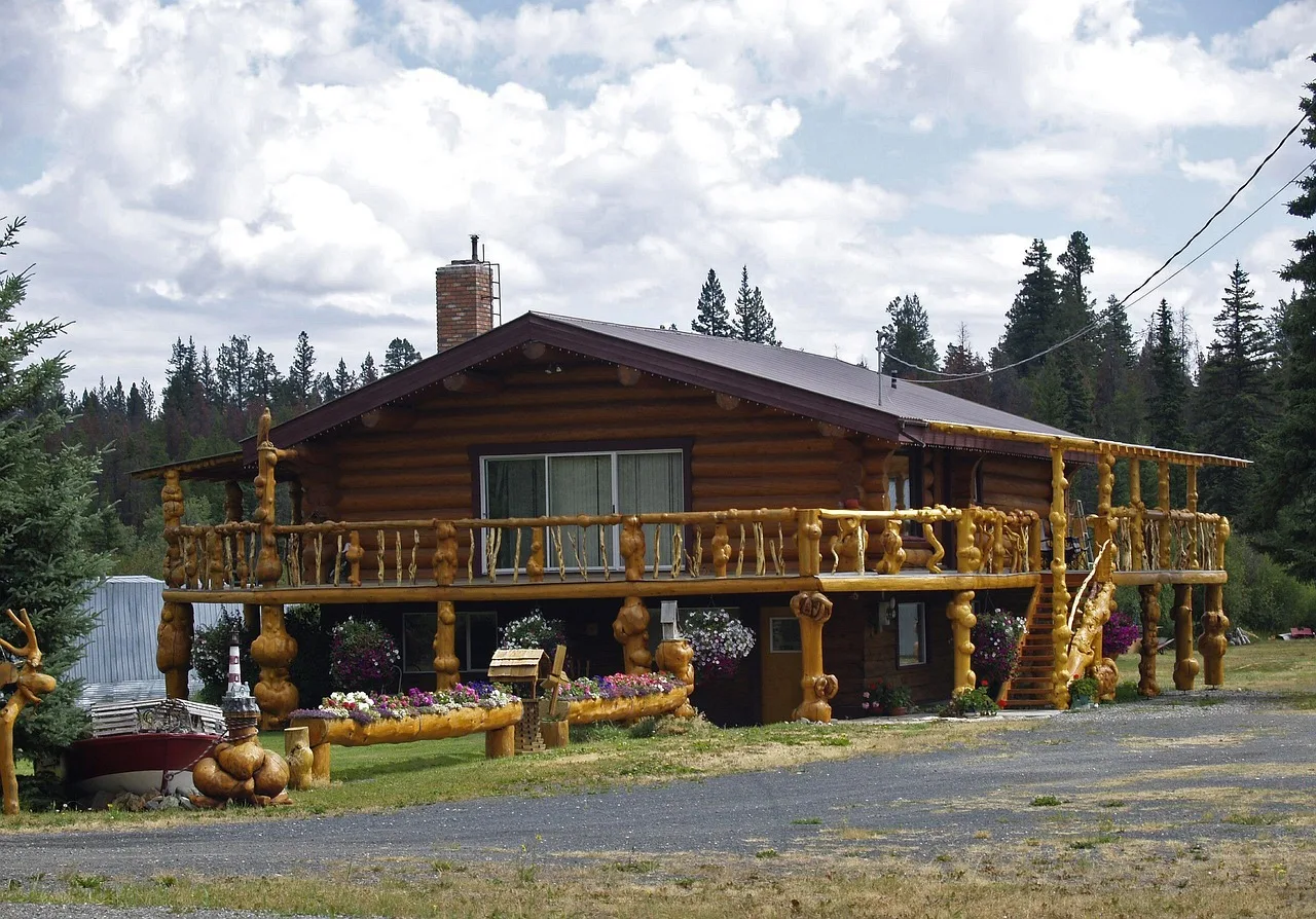 log home, house, wood, logs, stylish, cabin, architecture, country, structure, living, construction, residence, mountain, traditional, property, cozy, exterior, roof, vacation, windows, modern, lodge, relax, fireplace, home, porch, flower bed, driveway, clouds, sky, nature, woods, stilts. Vacation homes prices compared with what actually happens